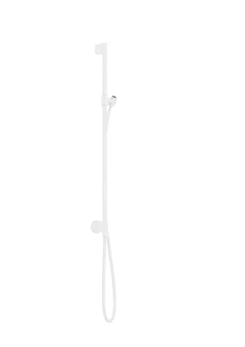 Brausestange mit Wandanschluss und Brauseschlauch in Mattweiß, montierbar an der Wand, von AXOR, ideal für Badezimmeranwendungen.